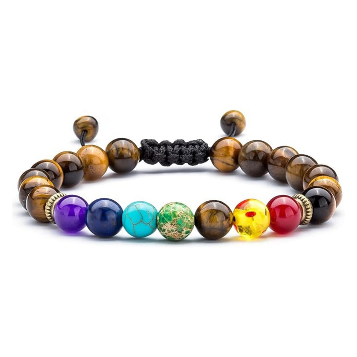 Tigerauge Chakra Armband - Für Gesundheit, Schutz & Gleichgewicht - Bracelet - TaoTempel